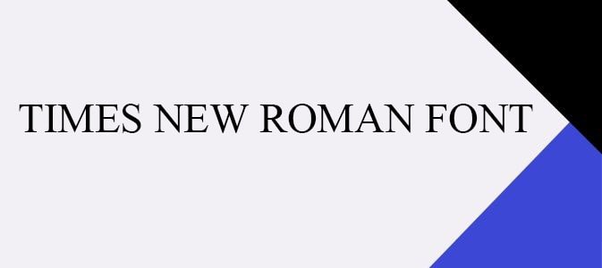 Times New Roman Font Free Download