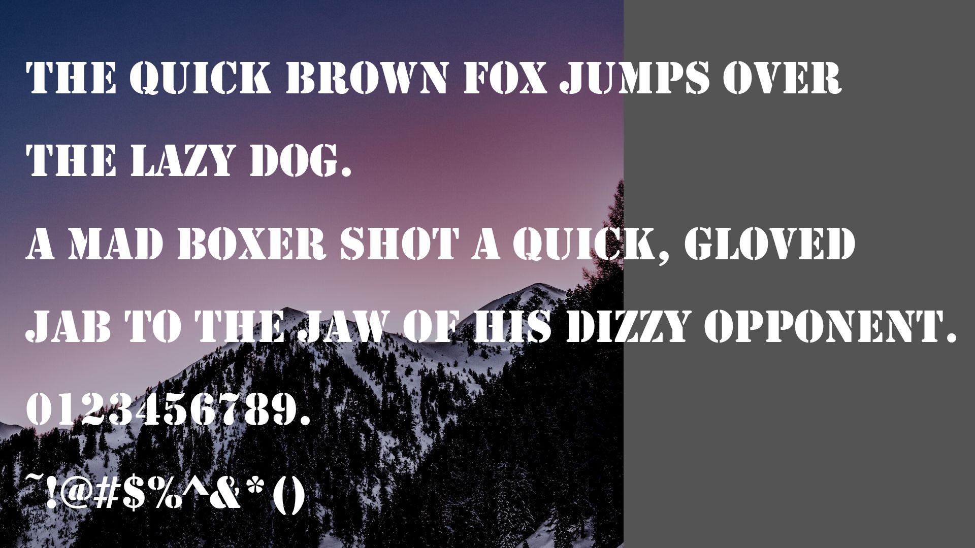 stencil font