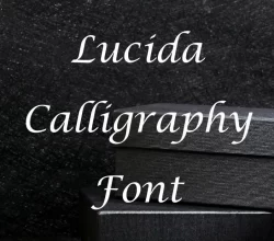 Lucida Calligraphy Font Free Download