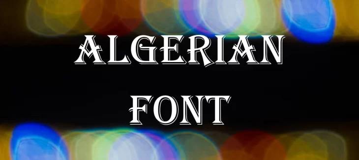 Algerian Font Free Download