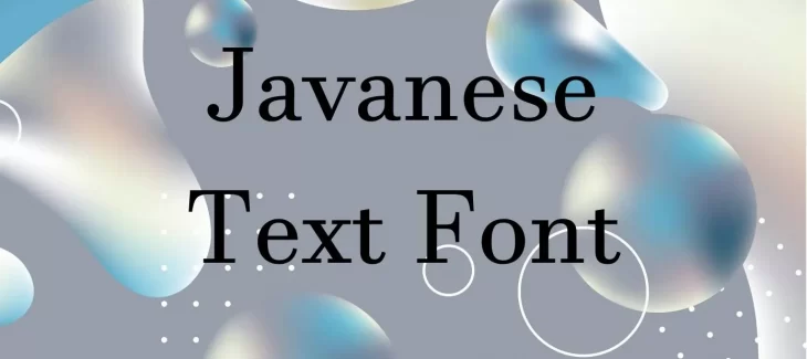 Javanese Text Font Free Download