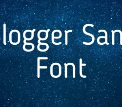 Blogger Sans Font Free Download