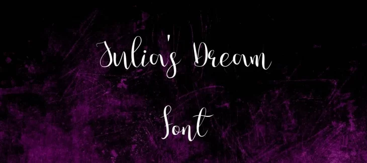 Julia’s Dream Font Free Download