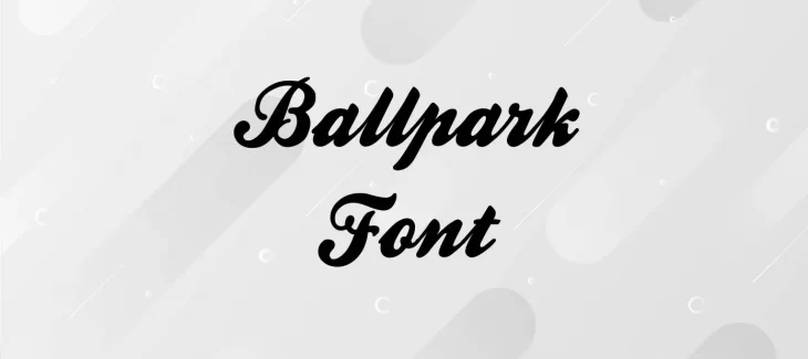 Ballpark Font Free Download