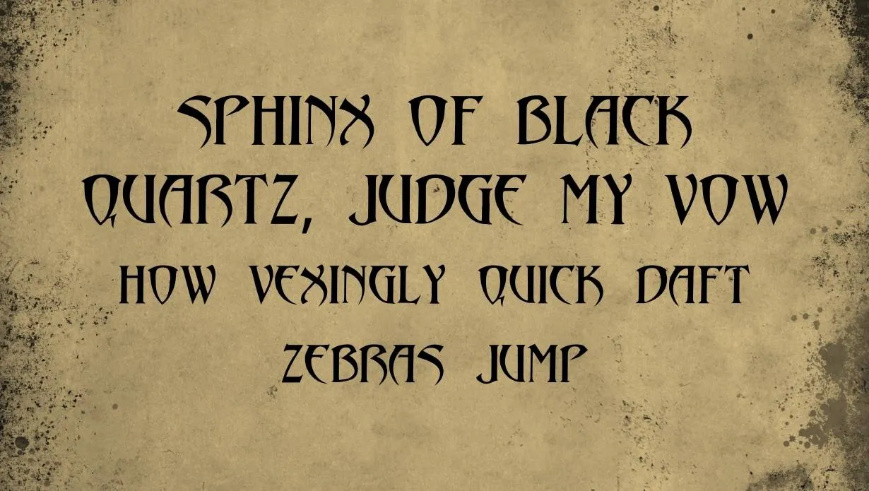 Abaddon Font Family Appearance