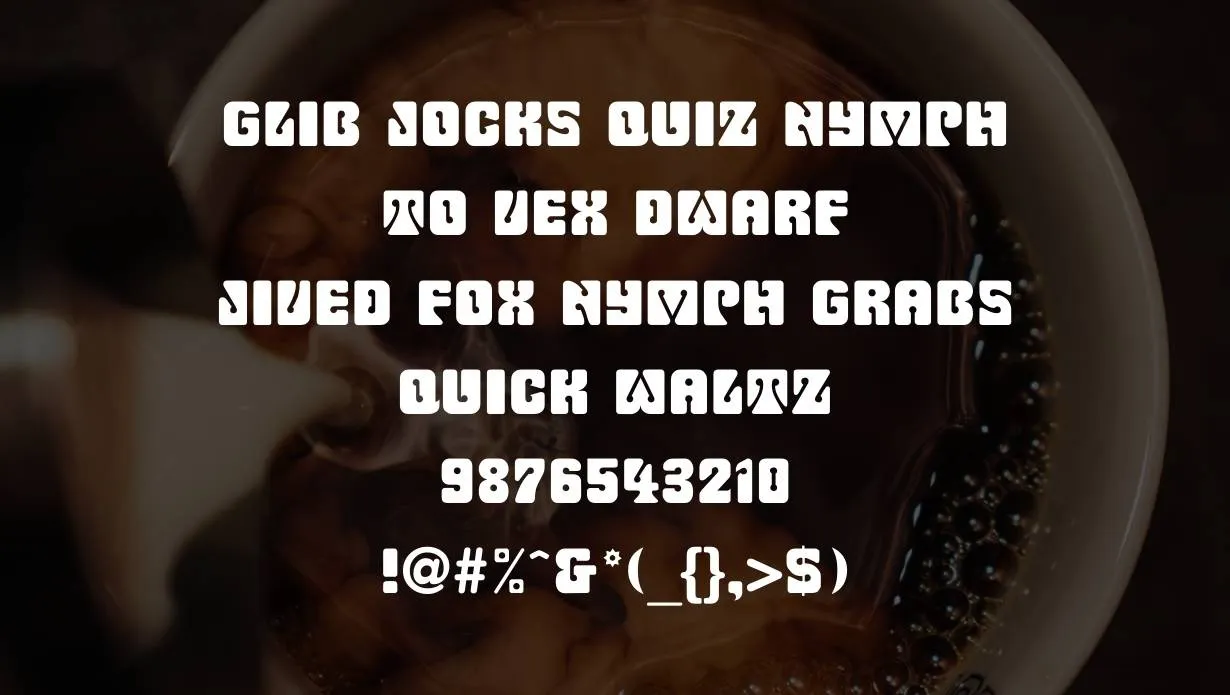 Fillmore Coffee Font Family Appearance