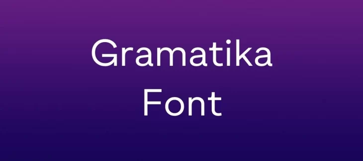 Gramatika Font Free Download