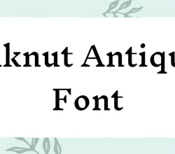 Inknut Antiqua Font Free Download