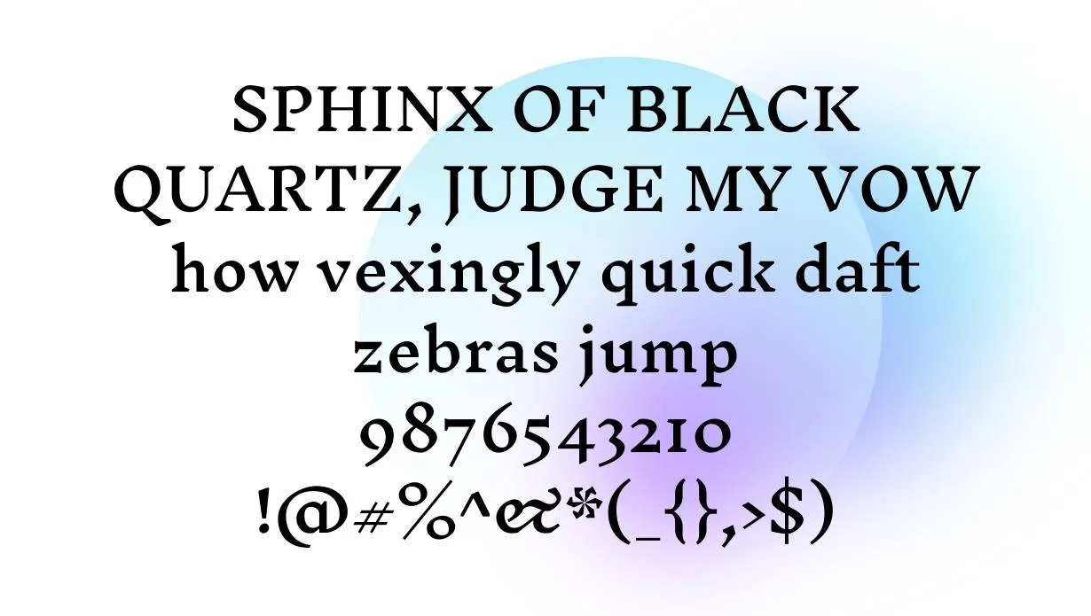 Inknut Antiqua Font Family Appearance