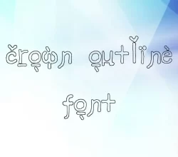 Crown Outline Font Free Download