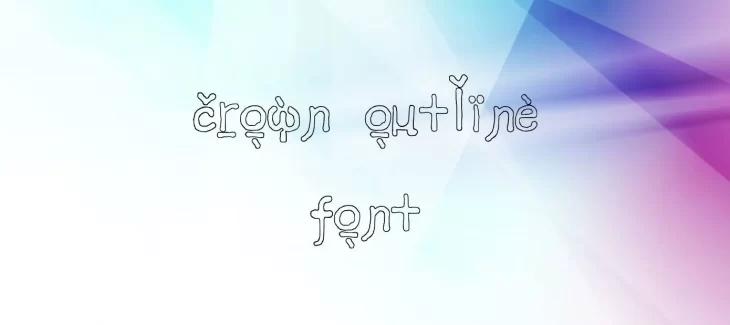Crown Outline Font Free Download