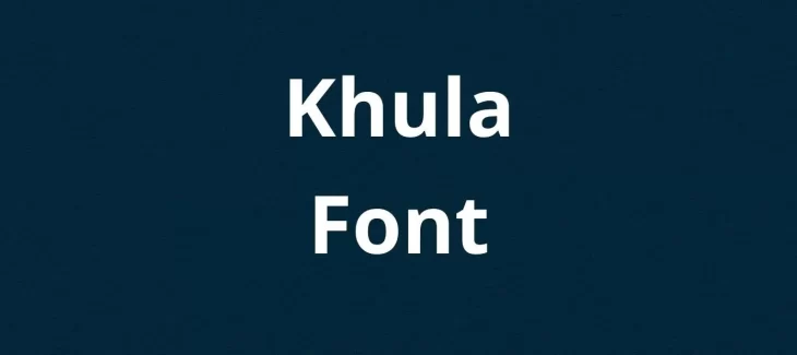 Khula Font Free Download