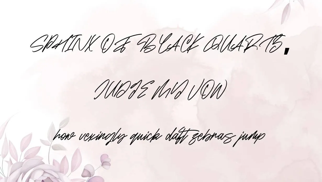 Beauty Flome Font Family Appearance
