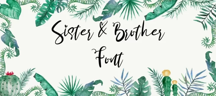 Sister & Brother Font Free Download