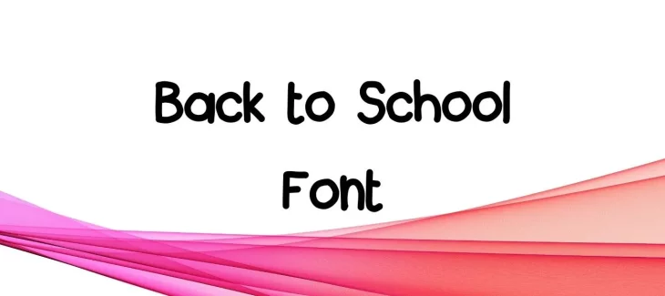 Back to School Font Free Download