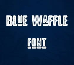 Blue Waffle Font Free Download