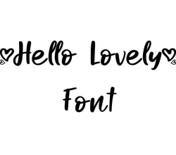 Hello Lovely Font Free Download