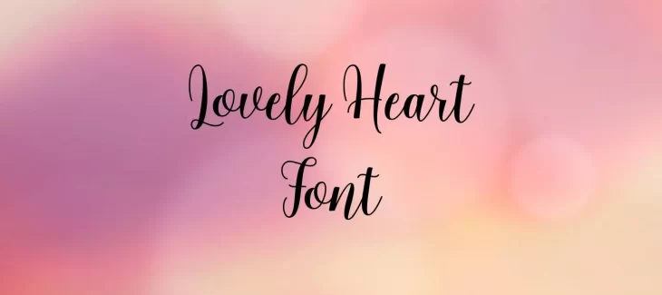 Lovely Heart Font Free Download