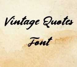 Vintage Quotes Font Free Download