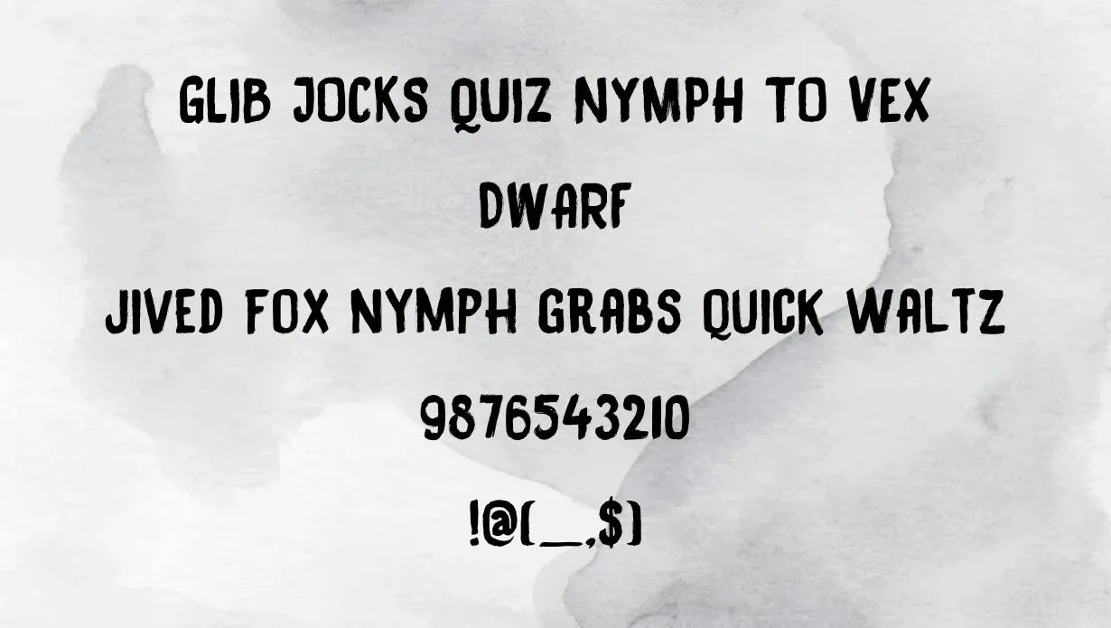 DK Black Bamboo Font Family Appearance
