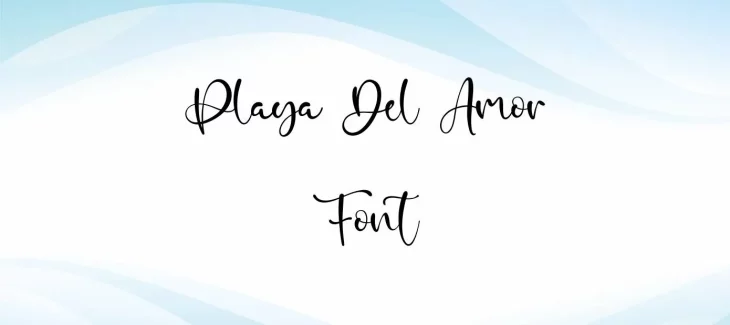 Playa Del Amor Font Free Download
