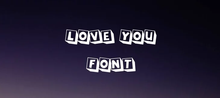 Love You Font Free Download