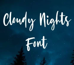 Cloudy Night Font Free Download