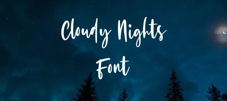 Cloudy Night Font Free Download