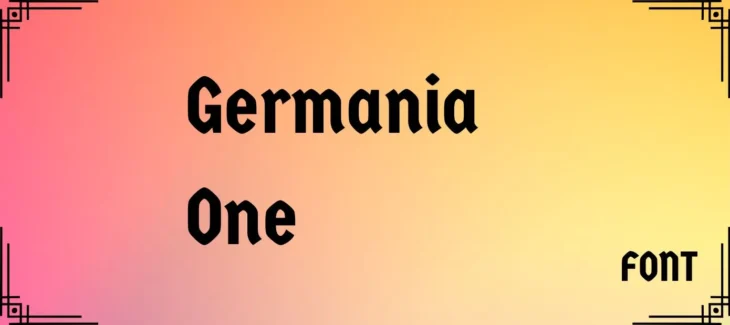 Germania One Font Free Download