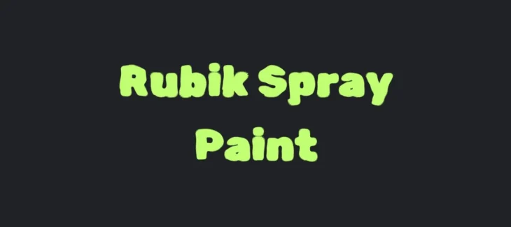 Rubik Spray Paint Font Free Download