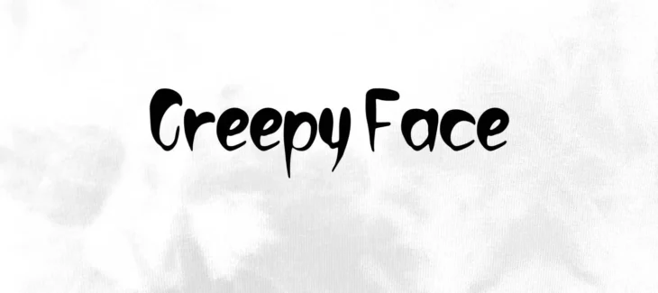 Creepy Face Font Free Download 