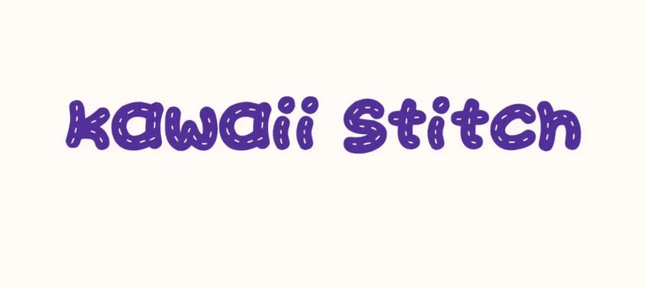 Kawaii Stitch Font Free Download