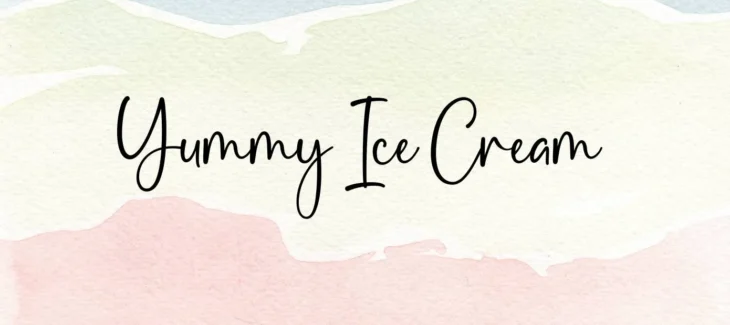 Yummy Ice Cream Font Free Download 